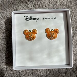 Disney x baublebar Halloween pumpkin Mickey head earrings